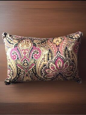 Raymond Waites Paisley Batik Pattern Decorative Accent Pillow
